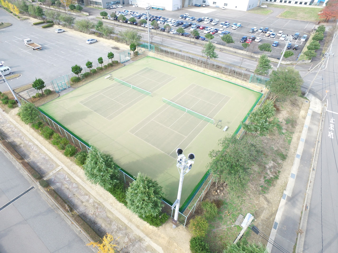 【体育施設工事】能美市粟生運動公園テニス場改修工事